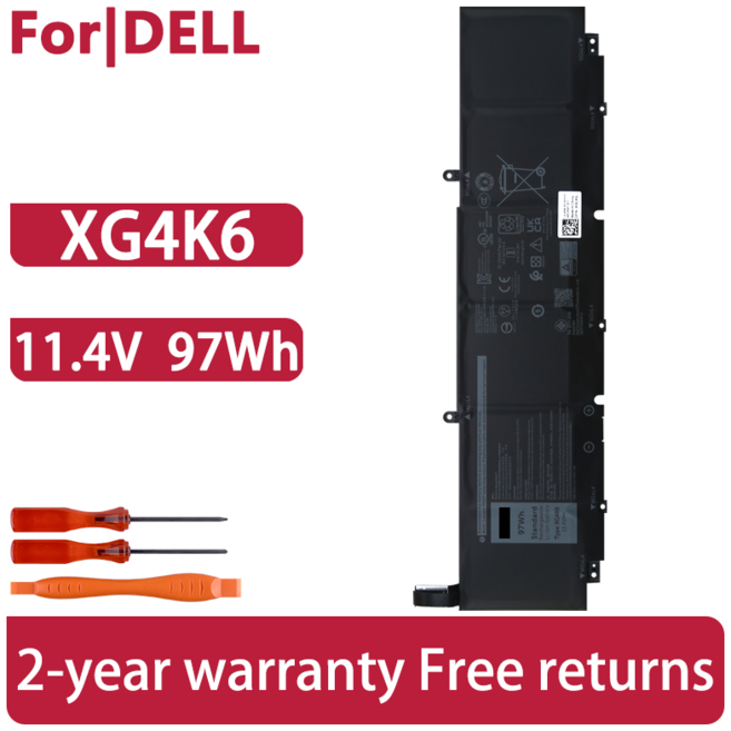 호환 XG4K6 5XJ6R 01RR3 노트북 배터리 델 XPS 17 9700 정밀 5750 56Wh 97Wh, 01 97Wh   XG4K6
