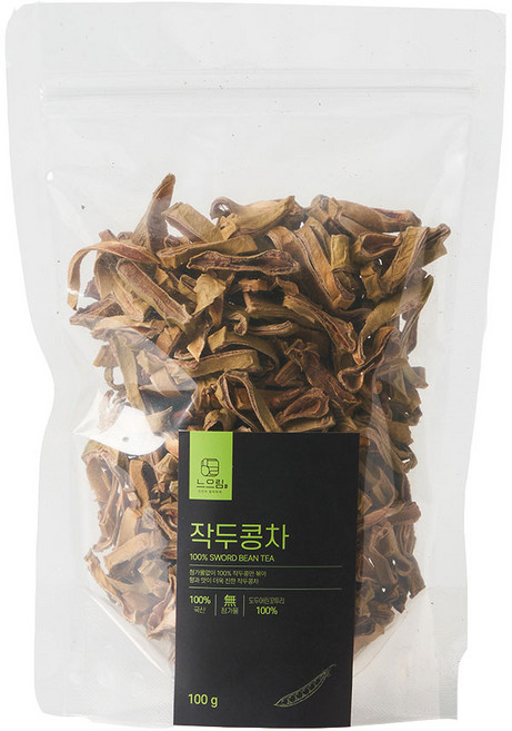 느으림 천천히 두번 볶은 국산 작두콩차, 3개, 1개입, 100g