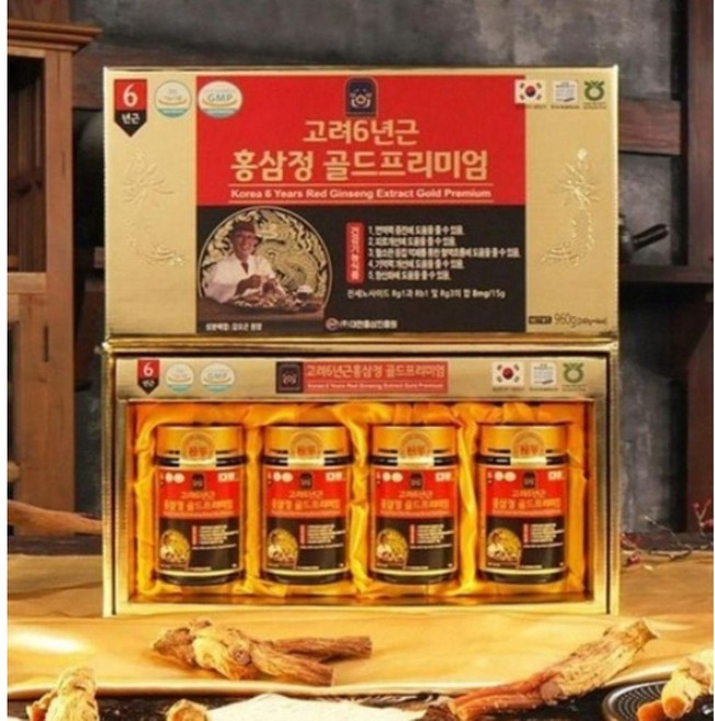 골드 프리미엄 고려 6년근 홍삼정, 240g, 8개