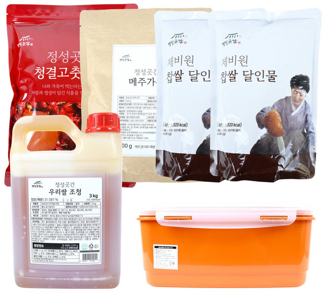 [홈쇼핑] 정성곳간 최명희 종가 전통 수제 고추장 만들기세트(담금독 포함), 3kg