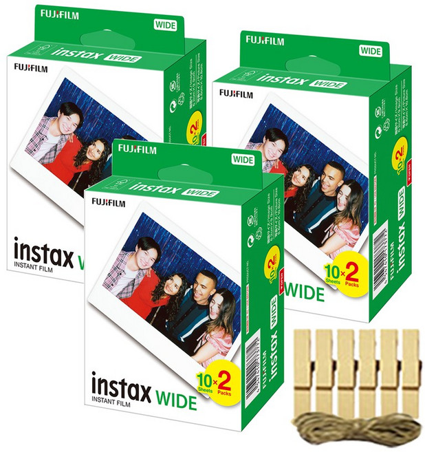 인스탁스 와이드필름 + 포토라인, 1개, 와이드필름 60장