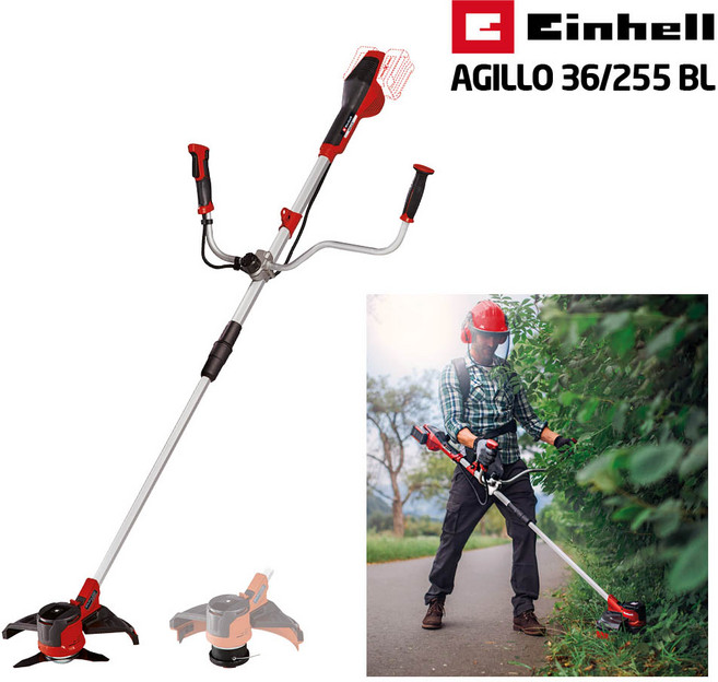 Einhell 아인헬 AGILLO 36/255 BL 충전 예초기 잔디 깎기 깎이 36V 무선 관리기 충전식 정원 제초기 잔듸 깍기 전기 전동 원예 절단 전기식 관리 벌초 예초 리튬, ①.본체만 구매(배터리.충전기없음)