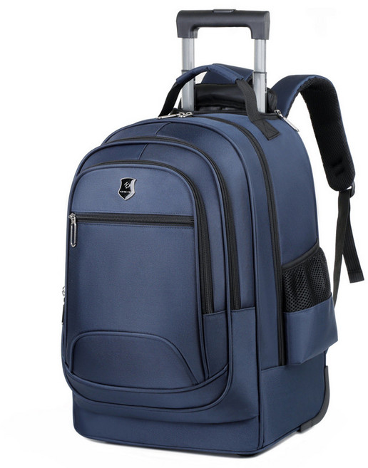 캐리어 15.6인치 백팩 블루 롤링 여행가방 방수 출장 비즈니스 노트북