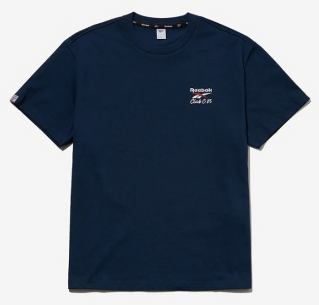 [국내매장판] 리복 반소매 클럽C 40주년 그래픽 티셔츠 - 네이비