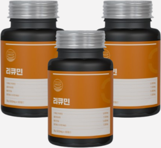 리큐민 수용성 커큐민 샐러리씨앗 타트체리, 3박스, 60정