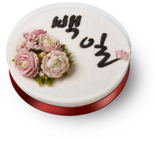 [떡보의하루 본사] 떡케이크 앙금백설기케익(백일) 전국150여개 매장 직접배달, 2.3kg, 1개