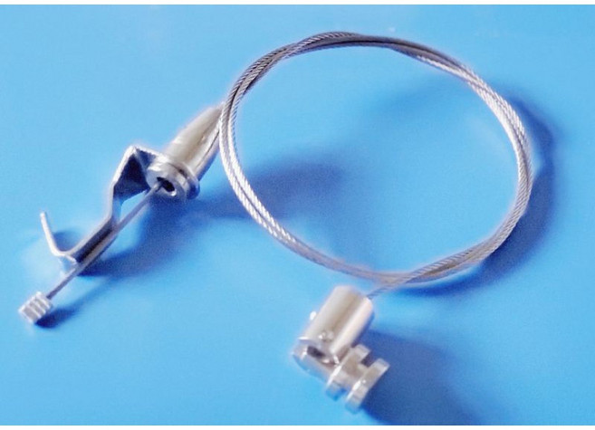 側入圓頭吊圖鈎 掛圖鋼索, 1米半, 1個