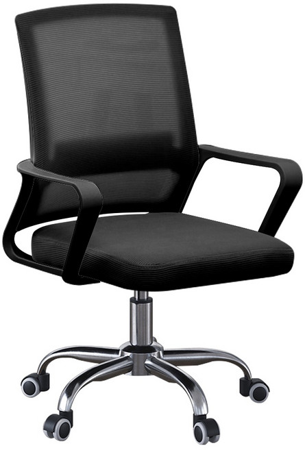 店到家 人體工學：透氣網布、可調頭枕、升降旋轉電腦椅 舒適辦公首選, 辦公椅黑, 黑色