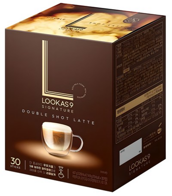 루카스나인 시그니처 더블샷 라떼, 14.9g, 30개입, 8개