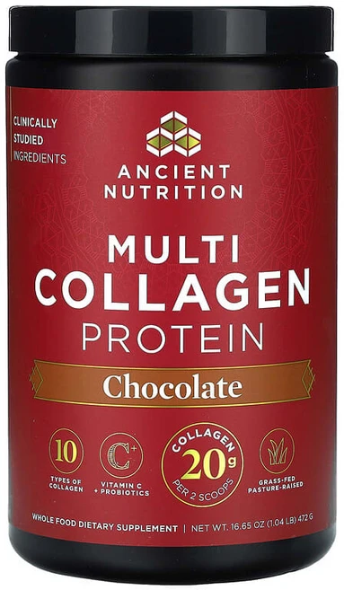 Ancient Nutrition 멀티 콜라겐 단백질 초콜릿 472g(1.04lbs) ATN-02219, 2kg - 쿠팡