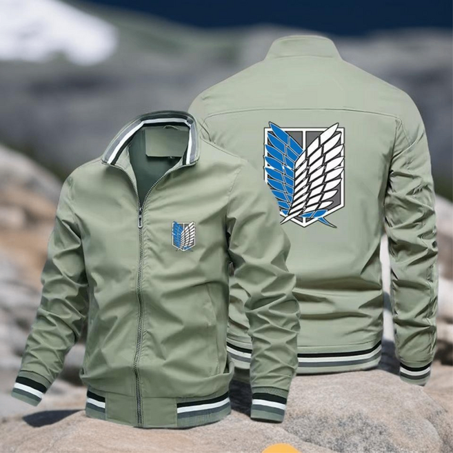 cade konty 진격의거인 아우터 자켓 조사병단 로고 프린팅 cade konty