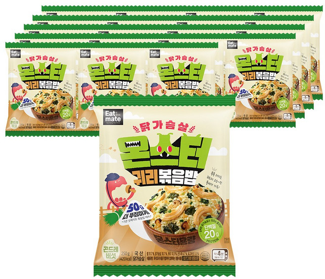 [랭킹닭컴] 잇메이트 닭가슴살 몬스터 귀리볶음밥 곤드레버섯, 20개, 250g