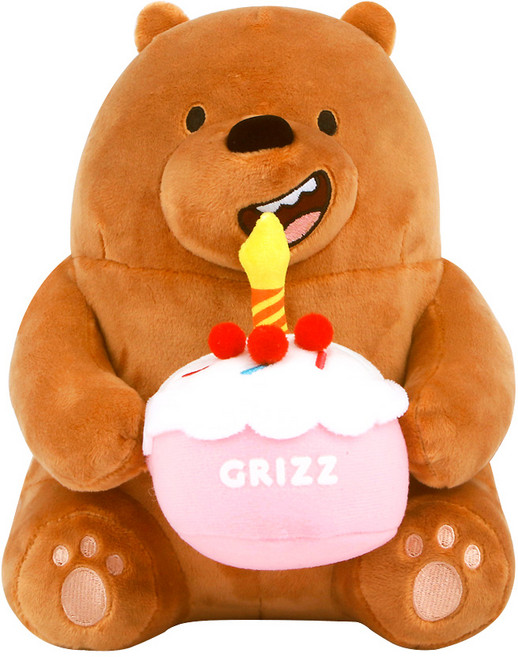 위베어베어스 시팅 케이크 그리즐리 캐릭터 봉제 인형 선물 인테리어 소품