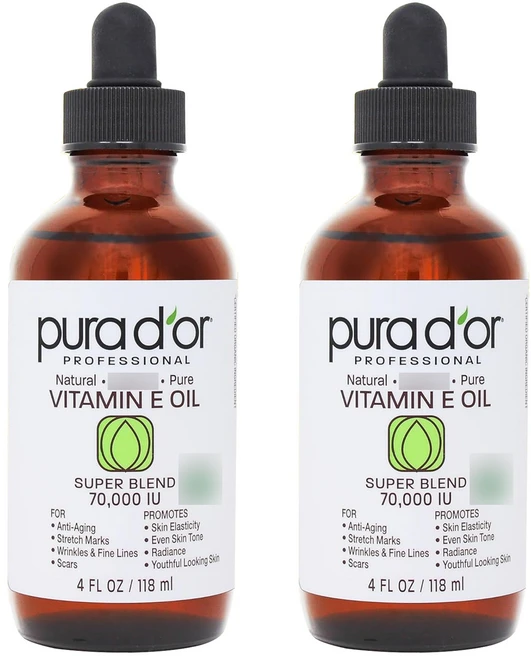 퓨라도어 내추럴 퓨어 비타민 E 오일 70000IU, 2개, 118ml - 쿠팡