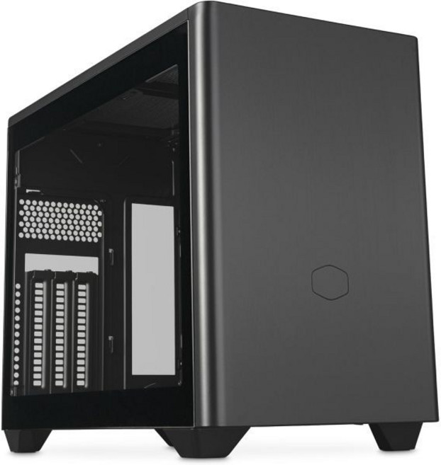 쿨러 마스터박스 NR200P V2 미니 ITX PC 케이스 - 유리 측벽 수직 GPU 레이아웃 PCIe 4.0 x 16 라이저 케이블 도구 없는 360도 액세스 120m, 1개