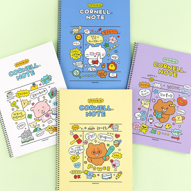 공부천재 코넬 원링노트, 1개, 4종 1세트