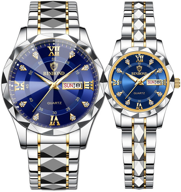 DWINNICK 고급미 커플 시계 야광 메탈 방수 손목시계