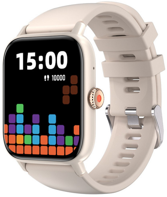 WAPiK 블루투스 스마트워치 Z8 1.91인치 한글판 학생 여성시계, GPS + 블루투스, 4.8cm, 베이지