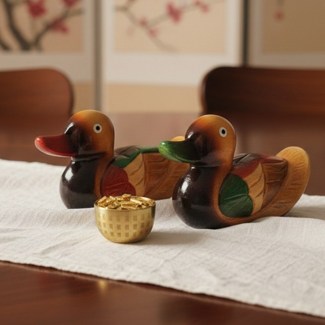 제이제이프렌 전통 원앙 장식 부부운 재물복 금괴 복주머니 세트, 혼합색상