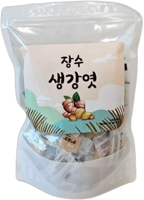 장수엿 국내산 생강엿 개별포장, 1개, 500g