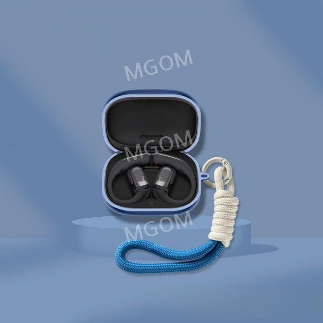 SHOKZ 오픈핏 프로 케이스 호환 샥즈 OpenFit Pro 보호 커버 블루투스 이어폰, OPENFIT PRO(2026), 블루+블루스트랩