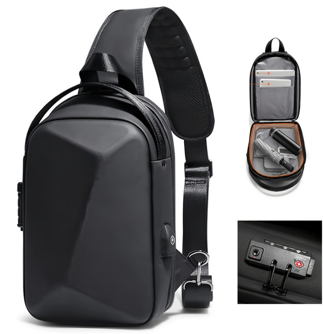 ROWE 락시스템 여행용 슬링백 하드 크로스백 메신저백 자전거 어깨 가방 R606