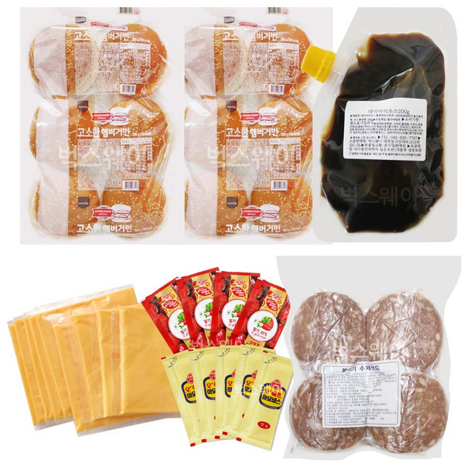 군대리아버거 만들기세트 10인분, 1세트, 300g