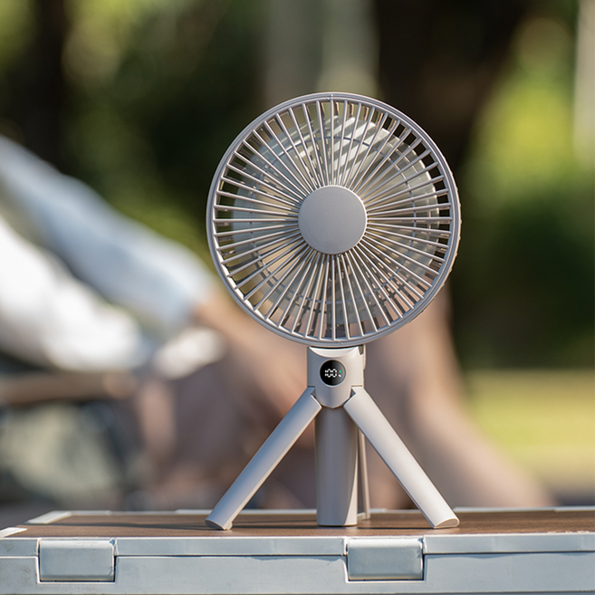 YGGDRAVA 접이식 휴대용 BLDC모터 탁상 선풍기 초강력 저소음 빅대풍량 폴딩 캠핑 야외 가정용 핸디팬, 카키, KLXT-DQ280