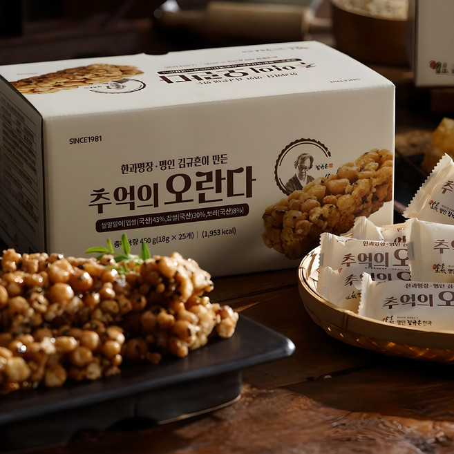 김규흔 한과 추억의 쌀 오란다, 18g, 25개