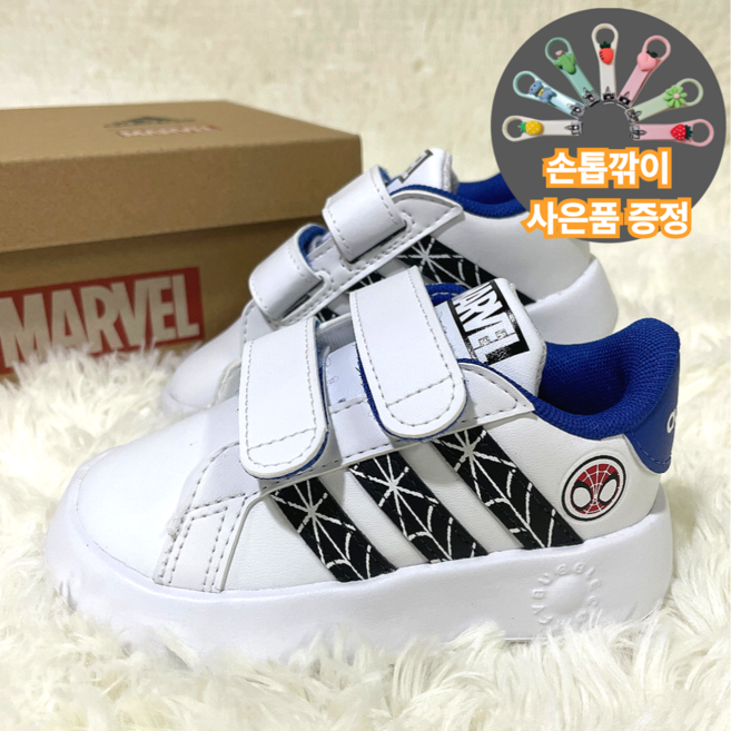아디다스 스파이더맨 아기 찍찍이 운동화 아동 가벼운 등원화 돌선물 벨크로 스니커즈