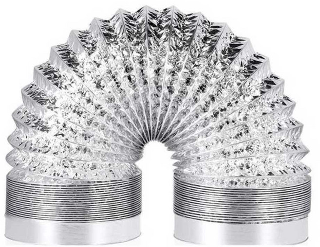 후드 교체 주방덕트 은박 튜브 환풍 환기 주름관, 1개