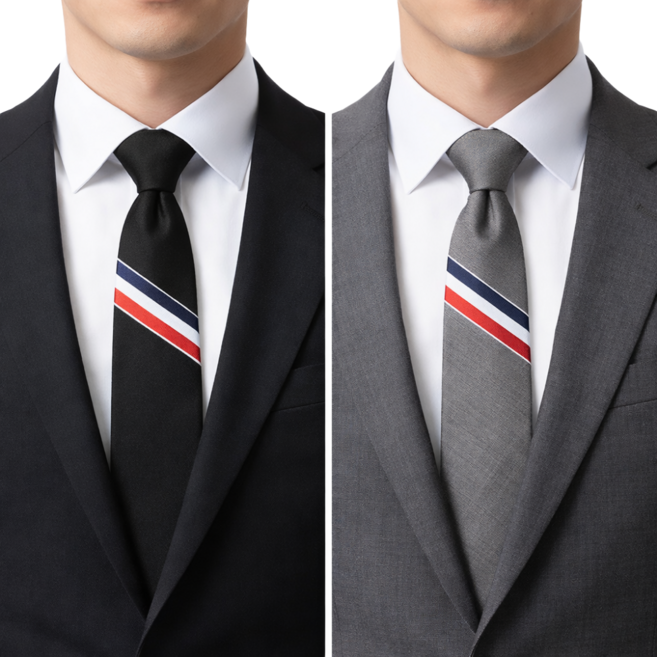 커넥트홈 남성용 3색 자동 넥타이 2종세트