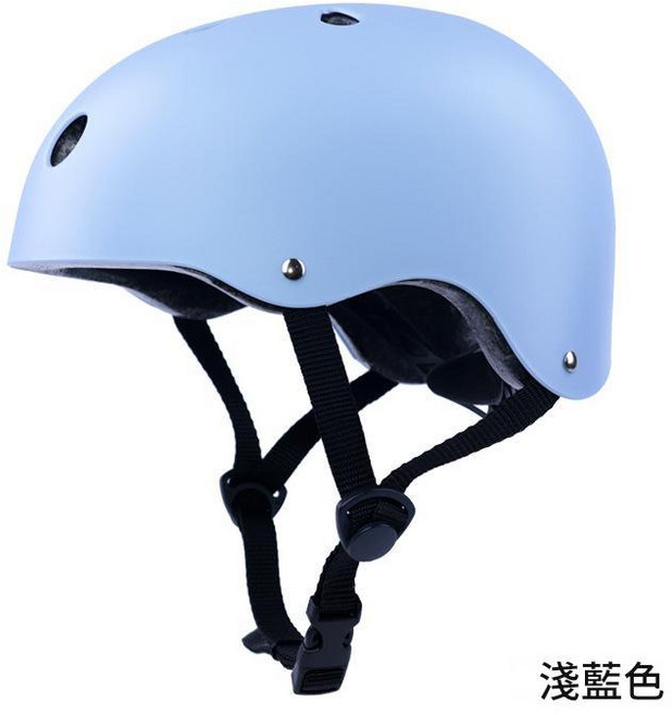 兒童頭盔 街舞 平衡車 滑板 輪滑 可調節 S碼 3-8歲, 磨砂 淺藍色, 1個