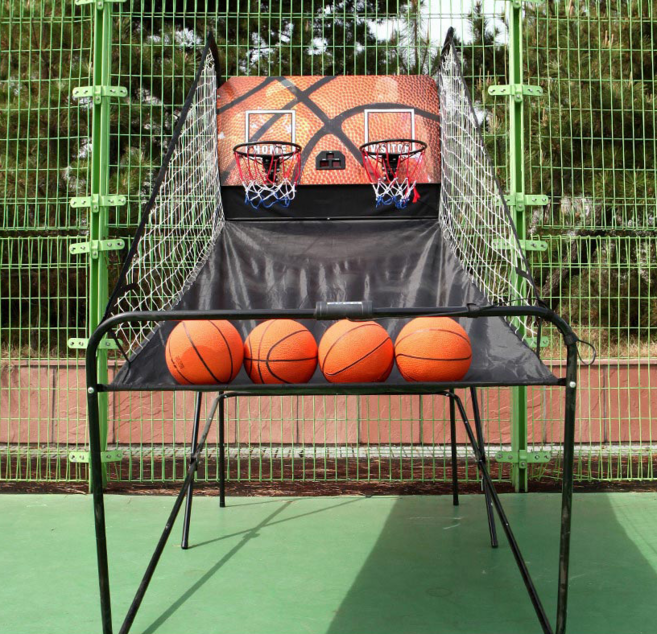 실내농구골대 어린이농구 농구대 농구게임 오락실 농구장난감 2인용, 1개