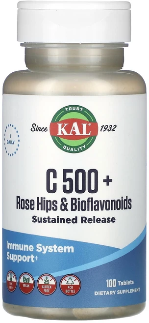 KAL C 500 + 로즈힙 및 바이오플라보노이드 100정, KALC500로즈힙및바이오플라보노이드100정, 1개 - 쿠팡