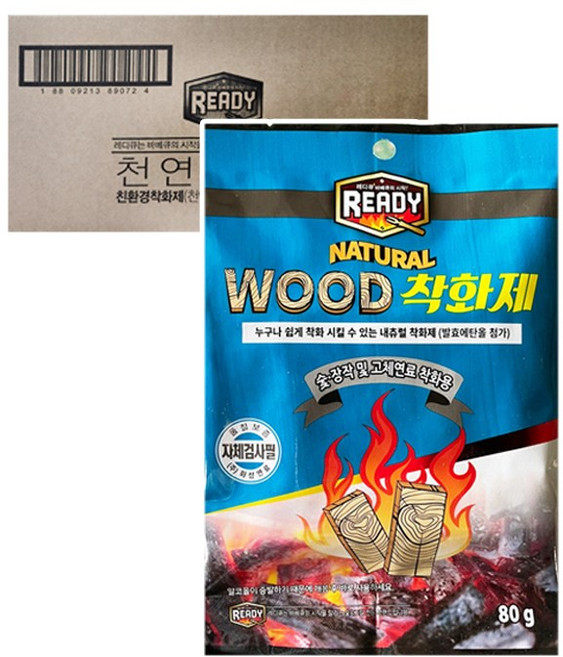 나무 착화제, 80g, 1개