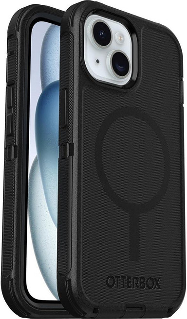 OtterBox 아이폰 16e 15 14 13 디펜더 시리즈 - 블랙 스크린리스 견고하고 내구성 포트 보호 MagSafe에 스냅(단일 유닛 폴리백으로 배송), MagSafe, Holster Coupon Includ, Foxberry Pink