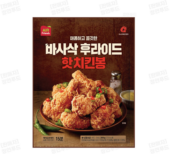 [JY] 마니커에프앤지 바사삭 후라이드 핫치킨봉 (냉동), 300g, 1개