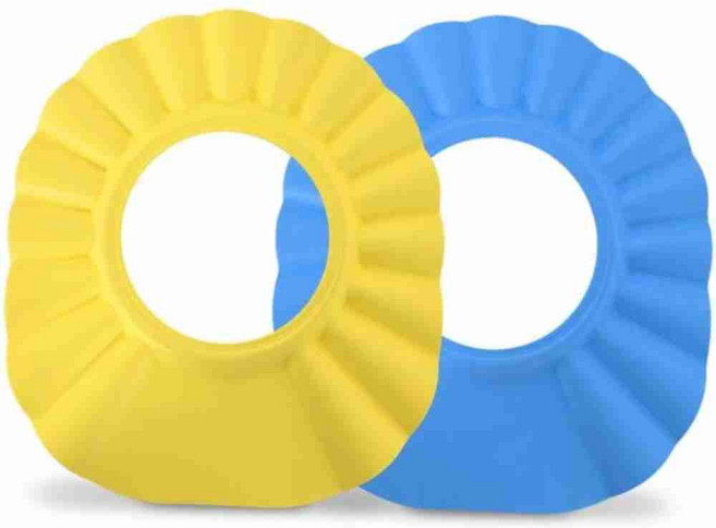 유아목욕 방수거품안대 이마캡 아기쉴드 아이이마가드, 노랑색