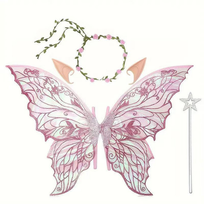 공주 드레스 소품 투명 천사 나비날개 요정날개 크리스마스 촬영용 파티소품