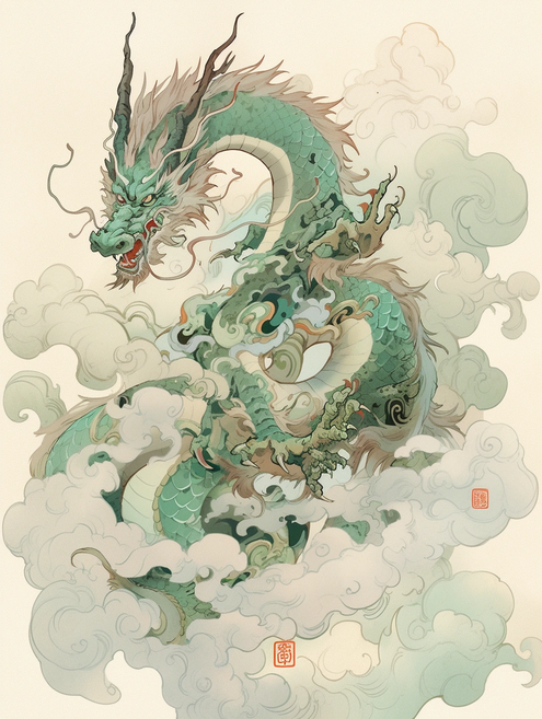 우주기운 청룡 우드 조각퍼즐 갑진년 용띠 12간지 성공 건강 액막이 수호신 용 어르신 효도선물 풍수 전통화 컬렉션 그림퍼즐 집콕취미 8종, 상운 속 수호신수 청룡 퍼즐선택1, 700피스, 1개