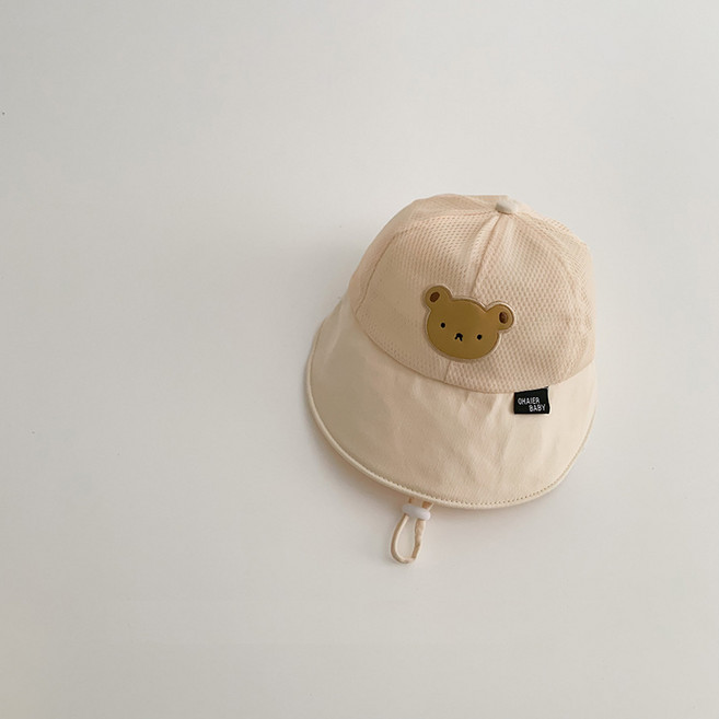 OHAIER BABY 小熊透氣網眼漁夫帽 兒童遮陽帽