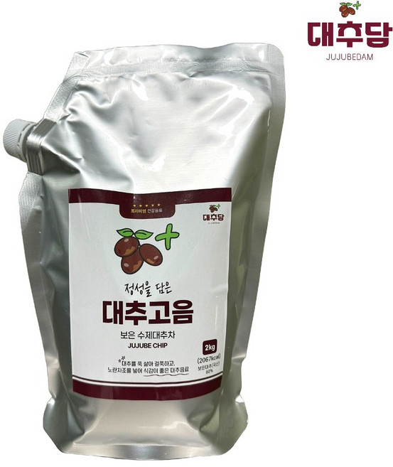 보은 수제 대추차 대추고음 대추곰 카페 대용량 전통차, 2kg, 3개, 1개입