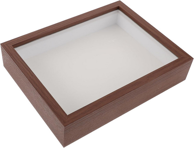 MOPHE-DIY 프레임 클리어 디스플레이 케이스(5 X 7인치) 웨딩 메모리 드라이 플라워용 아크릴 섀도우 박스, 01 Transparent, 1