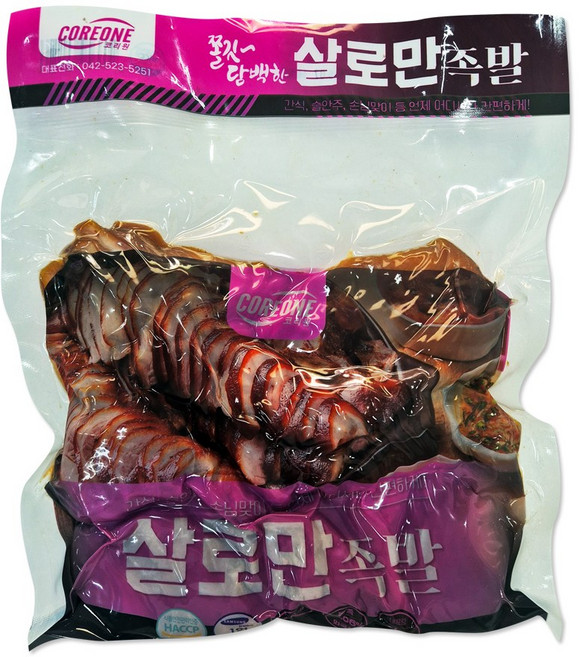 살로만 슬라이스 순살 족발 1kg(보쌈 돼지 고기 편육), 1kg, 1개