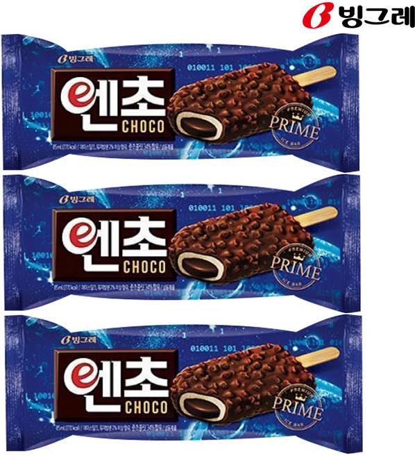 빙그레 엔초 초코바 한박스 아이스크림, 85ml, 40개