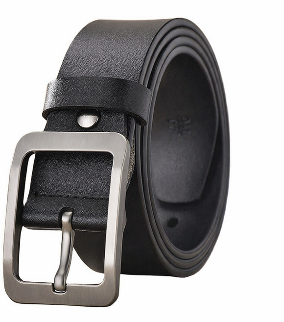 남성 클래식 천연 소가죽 정장 캐주얼 벨트