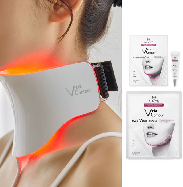 벨라컨투어 목주름 LED마스크 넥케어 뷰티디바이스 4종임상완료 특허 디자인등록, 단품+PVC백