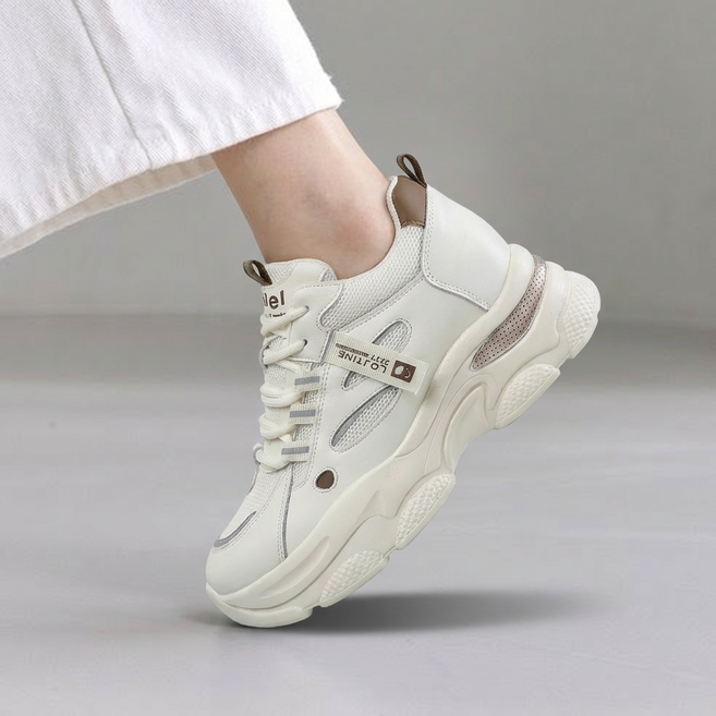 여성 운동화 메쉬 통기성 키높이 8cm 스니커즈