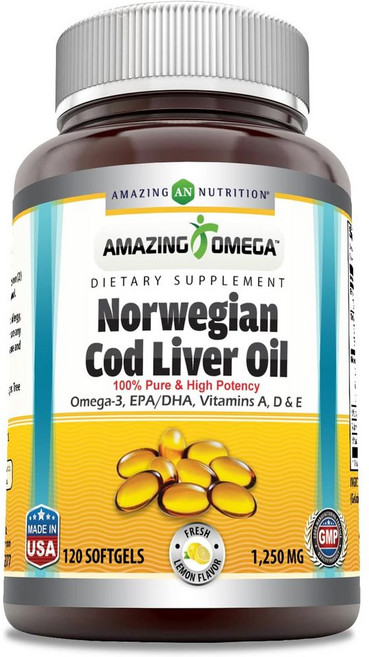 어메이징 노르웨이 대구간유 피쉬오일 오메가 120소프트젤, 1정, 1개